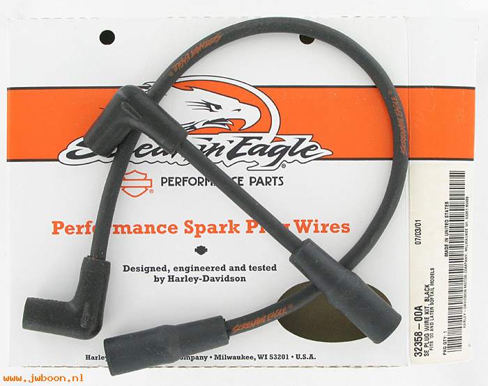   32358-00A (32358-00A): Terminated 8mm plug wire kit - Screamin' Eagle,NOS - Softail '00-