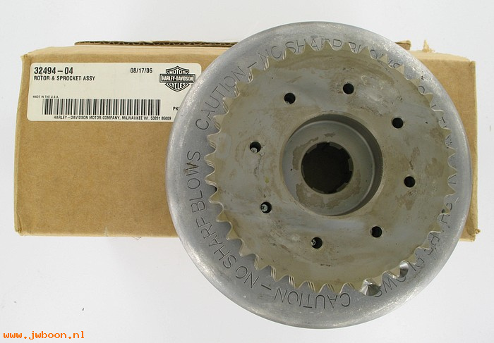   32494-04 (32494-04): Rotor & sprocket assy. - NOS - Sportster XL '04-'06. Buell