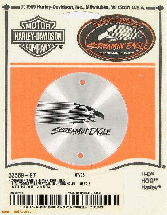   32569-97 (32569-97): Timer cover   "Screamin' Eagle" - NOS