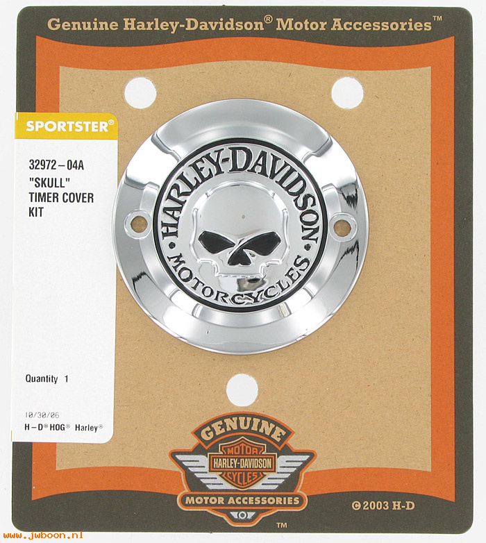   32972-04A (32972-04A): Timer cover - skull collection - NOS - Sportster XL's '04-