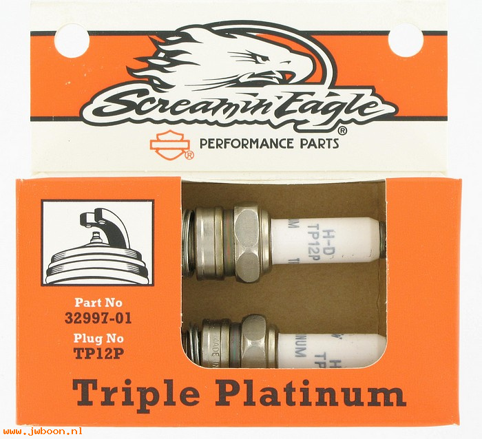   32997-01 (32997-01): Spark plugs - 2-pack - triple platinum - Screamin' Eagle - NOS