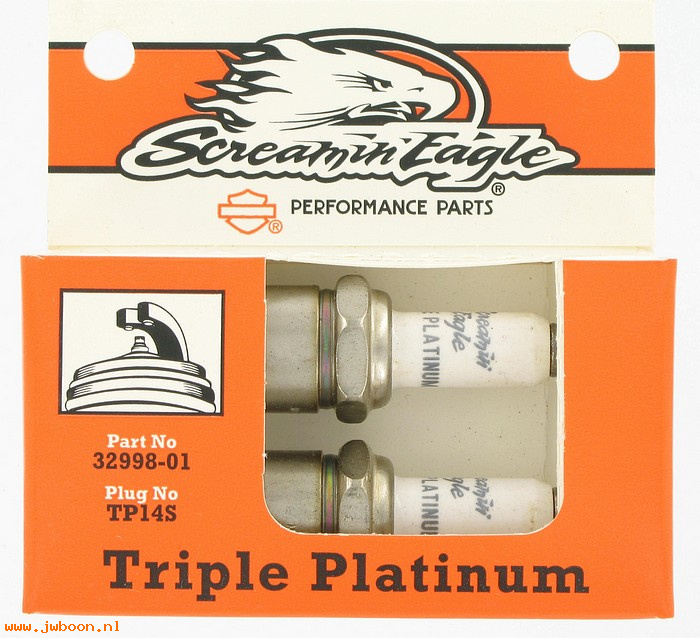   32998-01 (32998-01): Spark plugs - 2-pack,triple platinum,Screamin' Eagle,NOS BT 75-81