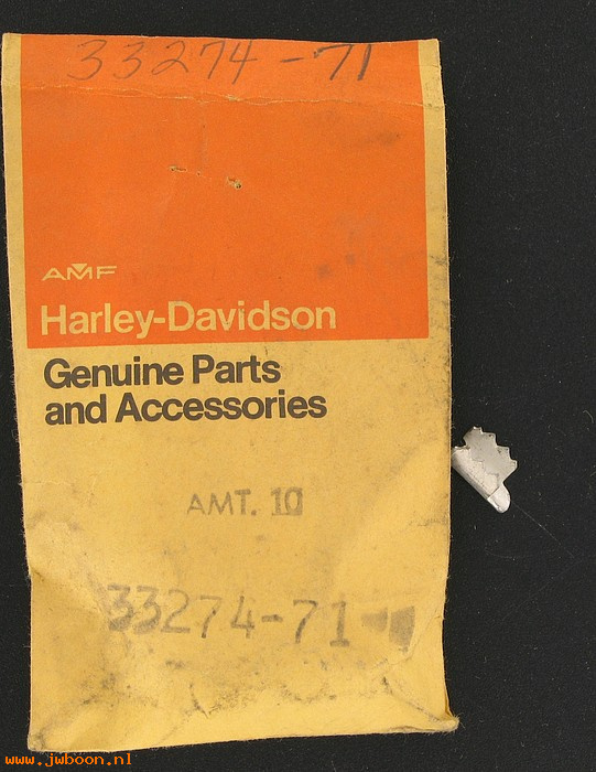  33274-71 (33274-71): Clip, starter cord - NOS - Snowmobile, Y398 '71-'72. AMF Harley-D