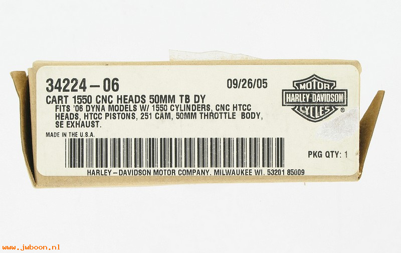   34224-06 (34224-06): Cartridge, 1550 CNC heads 50mm carb, SE exhaust - NOS, Dyna