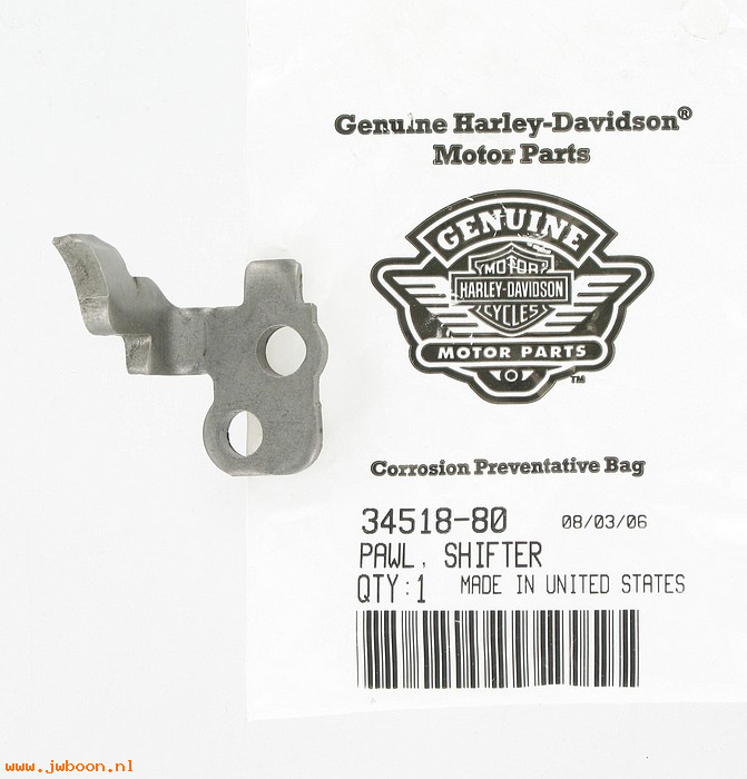   34518-80 (34518-80): Shifter pawl stop - front - NOS - FL, FX late'79-early'80.AMF H-D