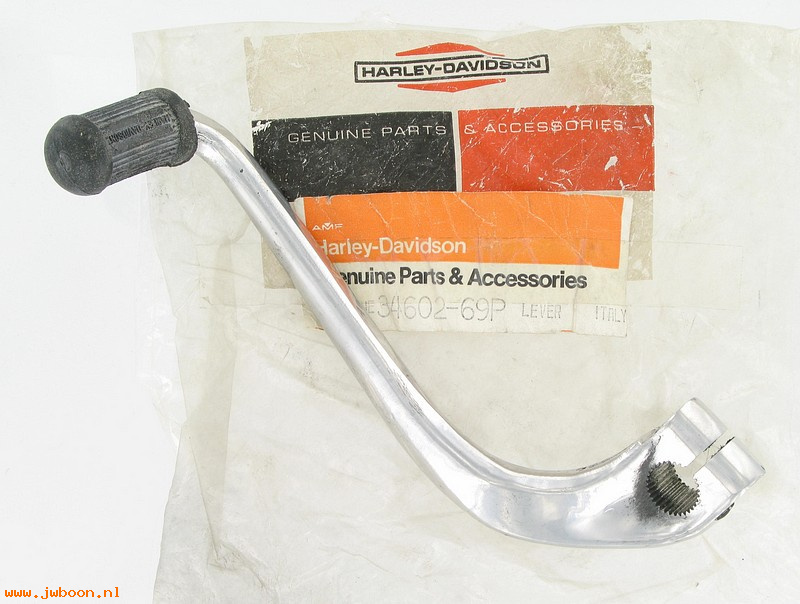   34602-69P (34602-69P): Foot lever with pedal - NOS - Aermacchi Sprint, SS, SX '69-'72