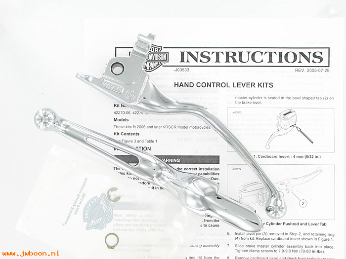   34648-06 (34648-06): Hand control lever kit - slotted - NOS - V-rod, VRSC '06-