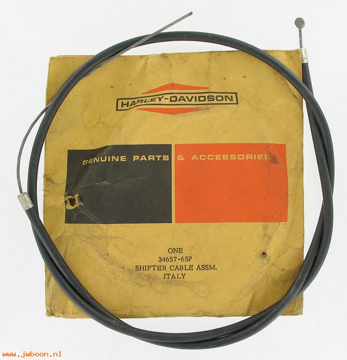   34657-65P (34657-65P): Shifter cable & coil - NOS - Aermacchi M-50 '65-'66