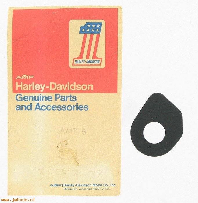   34943-77 (34943-77): Plate, chain cover - NOS - Sportster Cafe Racer XLCR. AMF H-D