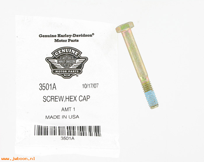       3501A (    3501A): Screw, 5/16"-18 x 2-1/2" hex head - grade 8, w.lockpatch - NOS