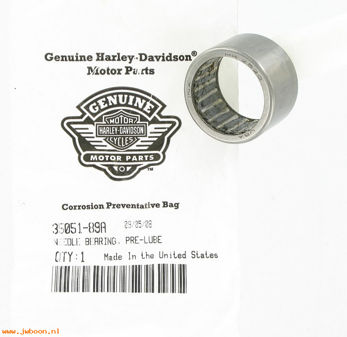  35051-89A (35051-89A): Needle bearing, pre-lube,NOS-Big Twins 91-06. Buell 9502. XLs 91-