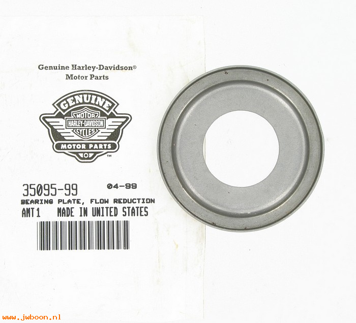   35095-99 (35095-99): Bearing plate - flow reduction - NOS - Twin Cam early'99
