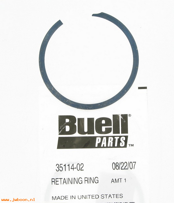   35114-02 (35114-02): Retaining ring - NOS - Sportster XL's. Twin Cam '03-