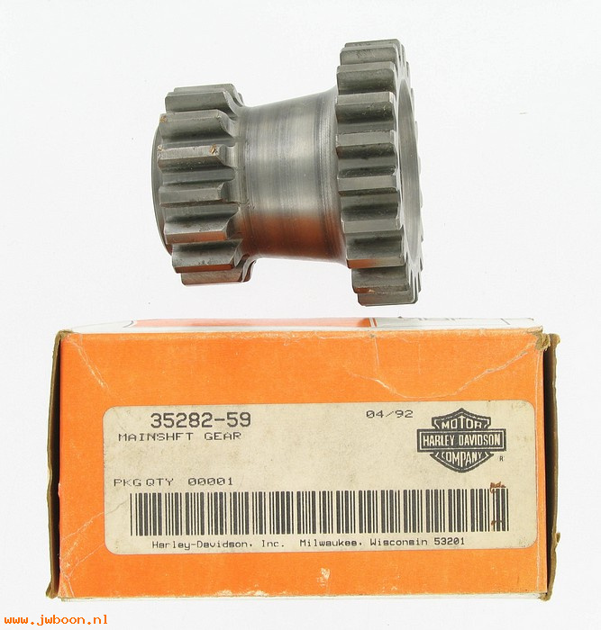   35282-59 (35282-59): Gear, mainshaft low & second 15T & 20T - NOS-FL L59-84. FX 71-73