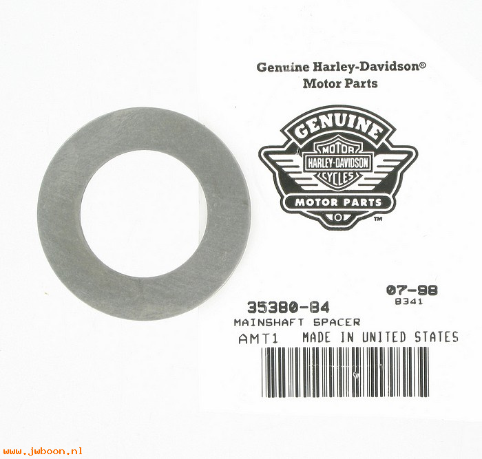   35380-84 (35380-84): Thrust washer, m/s right  .0965" - NOS - Sportster XL late'84-'90