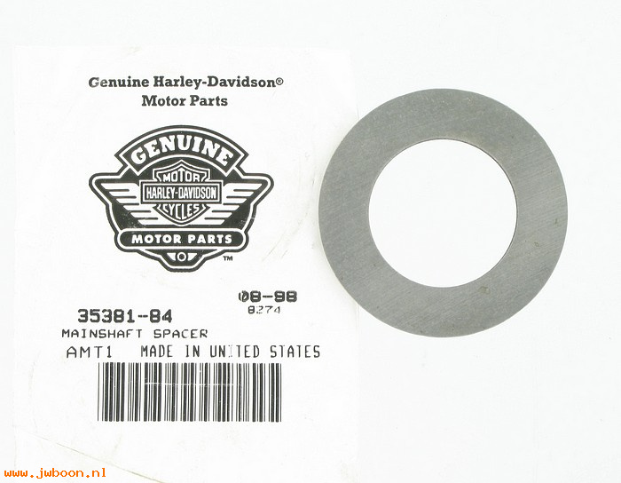   35381-84 (35381-84): Thrust washer, m/s right  .0905" - NOS - Sportster XL late'84-'90