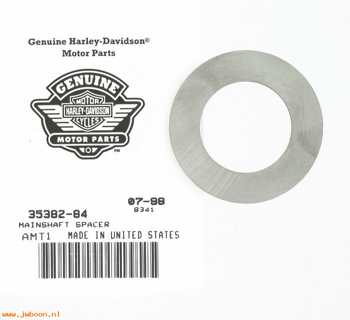   35382-84 (35382-84): Thrust washer, m/s right  .0845" - NOS - Sportster XL late'84-'90