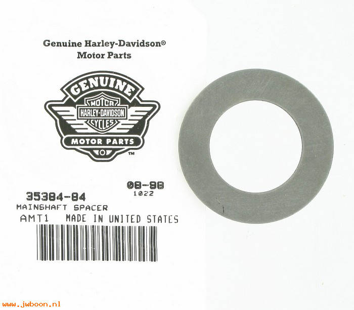   35384-84 (35384-84): Thrust washer, m/s right  .0725" - NOS - Sportster XL late'84-'90