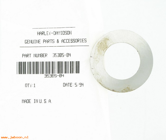   35385-84 (35385-84): Thrust washer, m/s right  .0675" - NOS - Sportster XL late'84-'90