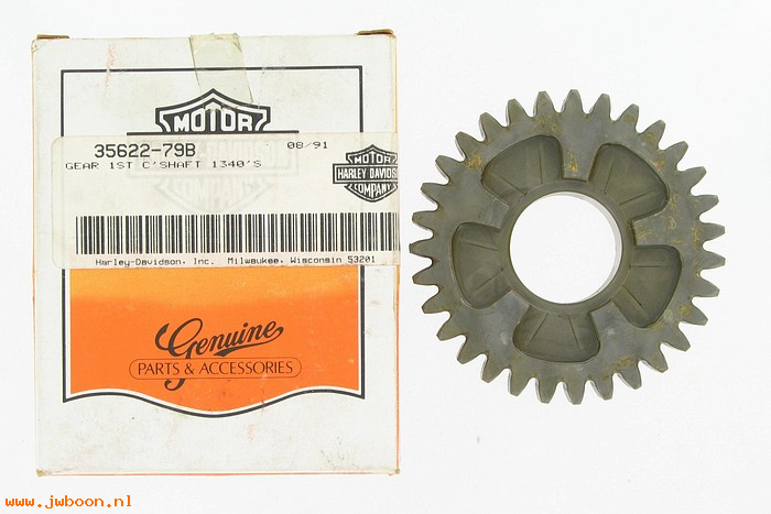  35622-79B (35622-79B): First gear - countershaft - NOS - FLT, FXR, FXD, Softail '80-'93