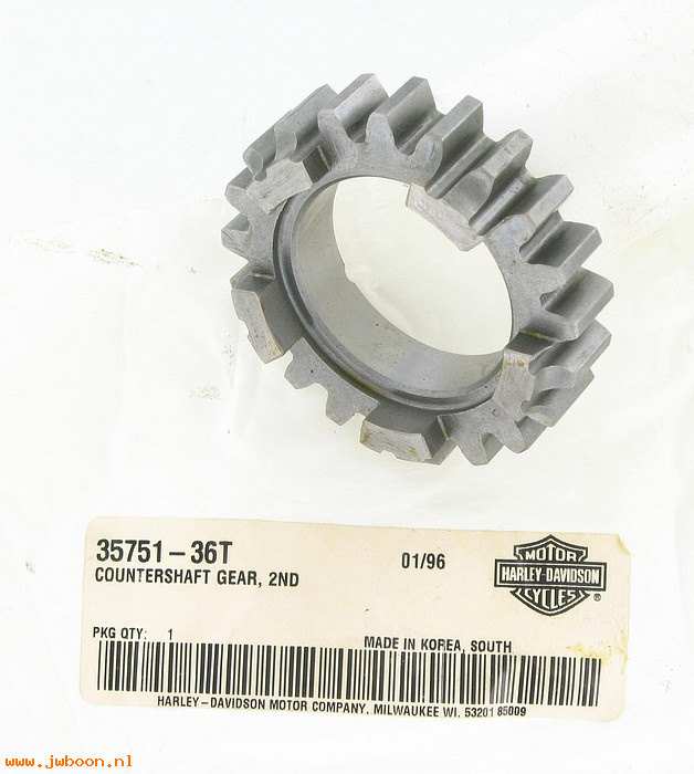   35751-36T (35751-36): Countershaft second gear, 21 T "Eagle Iron" NOS-FL 37-84.FX 71-79