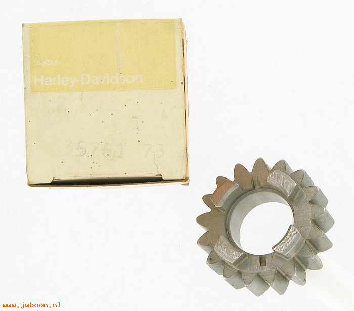   35761-73 (35761-73 / 35760-73): Countershaft low gear, 17T - without bushing - NOS - XLH early'84