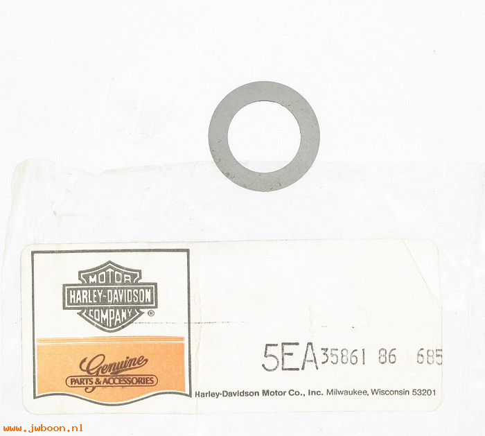   35861-86 (35861-86): Spacer, countershaft  .050" - NOS - Sportster XL '86-'90