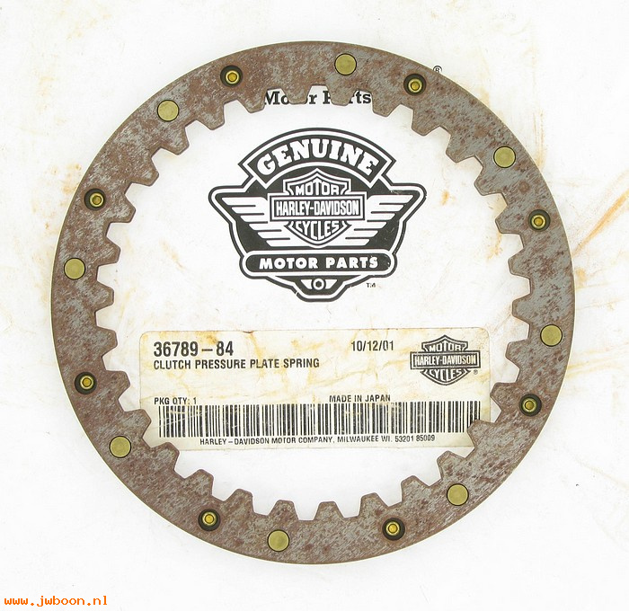   36789-84 (36789-84): Spring plate, center - NOS - Sportster XL's late'84-'90