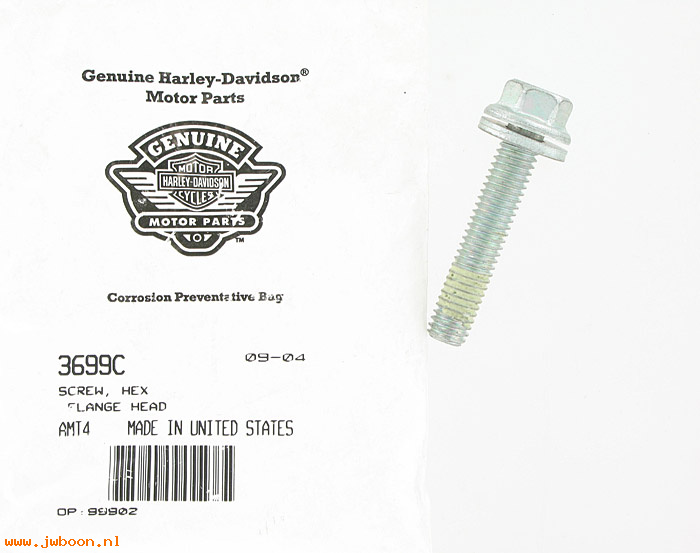       3699C (    3699C): Screw, 3/8"-16 x 2" flange hex head - grade 8, w.lockpatch, sems