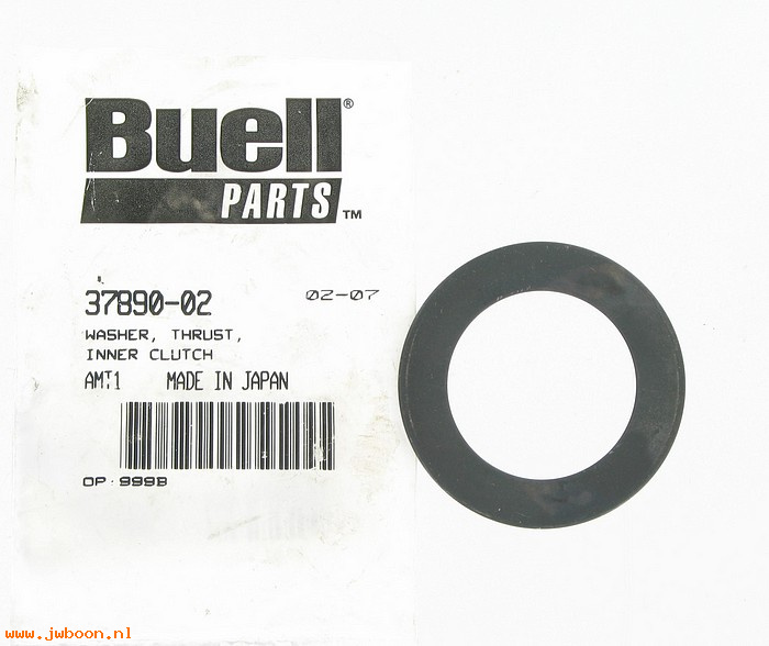   37890-02 (37890-02): Washer, thrust-inner clutch - NOS - Buell XB 03-10. Sportster XL