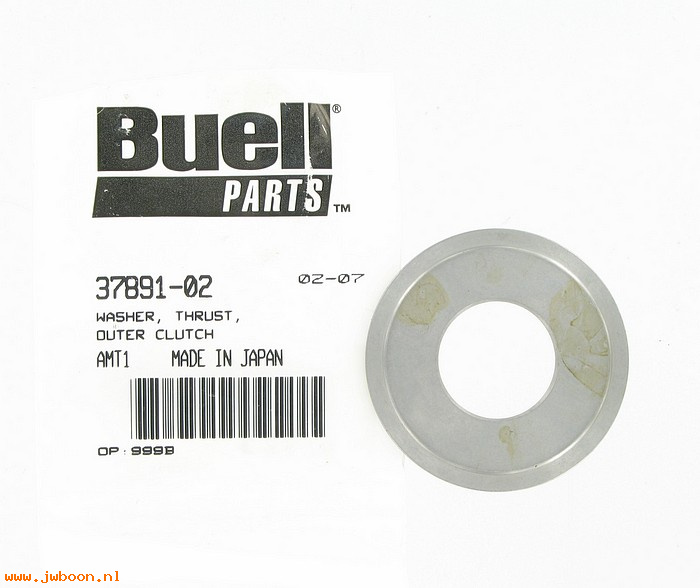   37891-02 (37891-02): Washer, thrust, outer clutch - NOS - Buell XB 03-10. Sportster XL