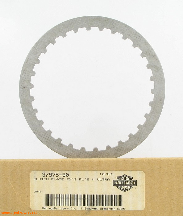   37975-90 (37975-90): Clutch plate - use w.cork friction plates - NOS-Big Twins '90-'97