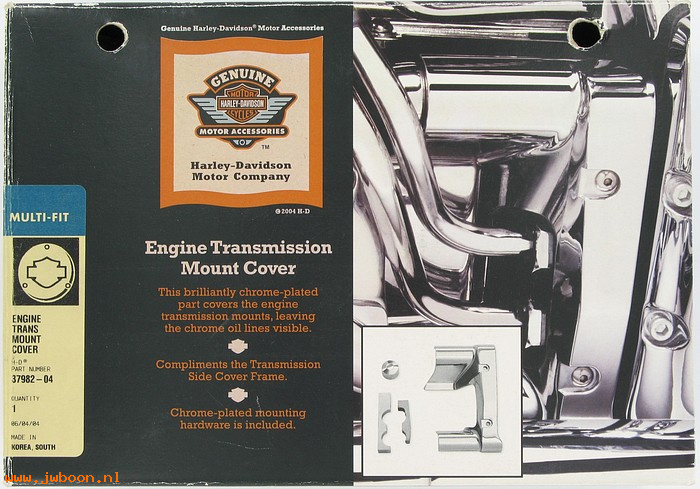   37982-04 (37982-04): Engine transmission mount cover - NOS - Softail models '00-'06