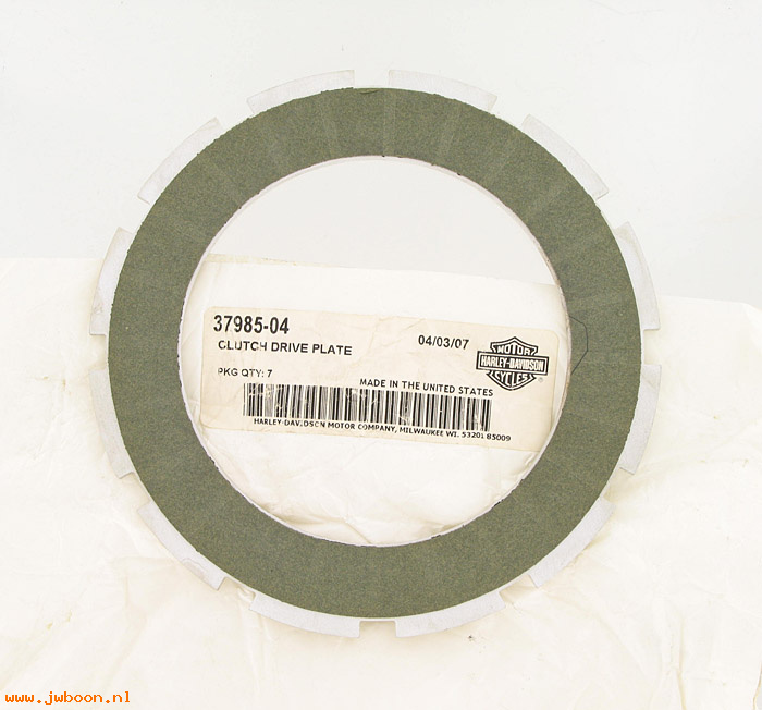   37985-04 (37985-04): Clutch drive plate - NOS - Sportster XR750