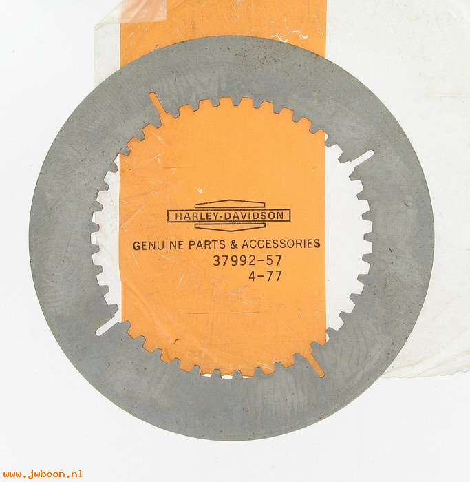   37992-57 (37992-57): Driven plate - wet clutch plate kit - NOS - K, KH, XL '52-'70