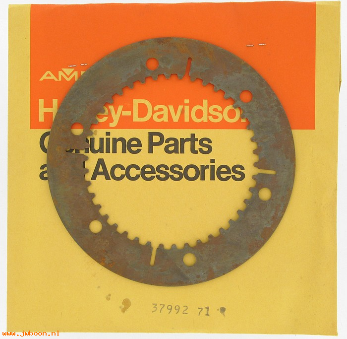   37992-71 (37992-71): Clutch drive plate - NOS - Sportster, ironhead XL '71-'77, AMF