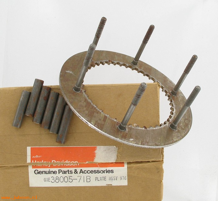   38005-71B (38005-71B): Backing plate kit - NOS - Sportster ironhead XL '71-e'74