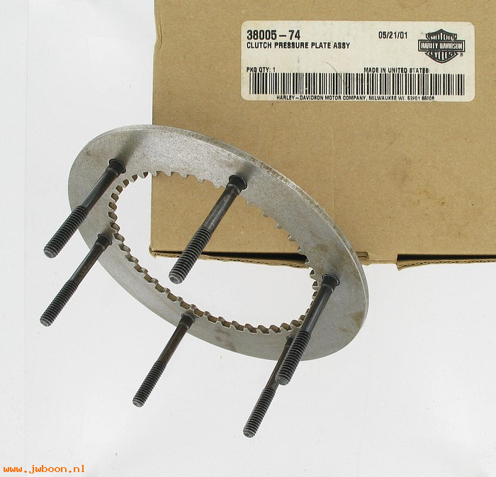   38005-74 (38005-74): Clutch backing plate - NOS - XL late'74-e'84