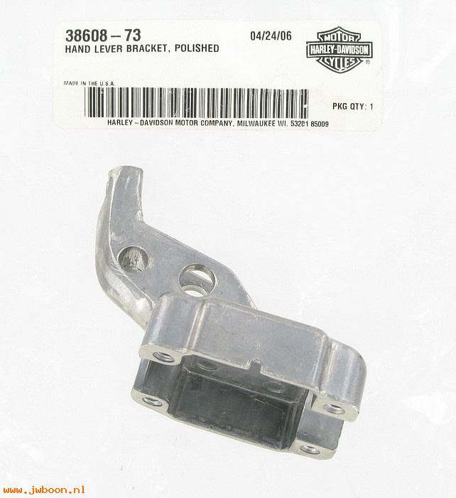   38608-73 (38608-73 / 38608-72): Bracket, hand lever - NOS - Sportster XL '73-e'79. FX '73-'79.AMF