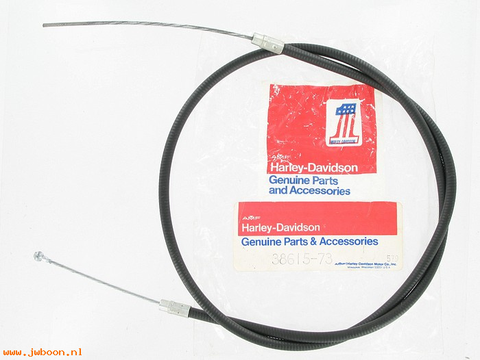  38615-73 (38615-73 / 38615-73P): Brake cable assy. - NOS - Aermacchi Z-90 '73-'75. AMF Harley-D