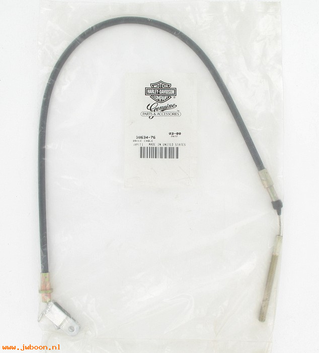   38634-76 (38634-76): Brake cable assembly - NOS - Sportster XL, XLCH '77-'78. AMF H-D