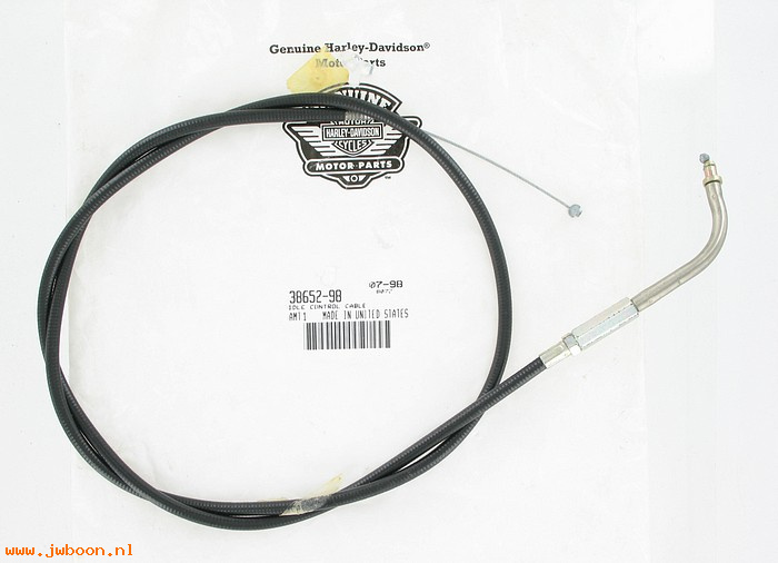  38652-98 (38652-98): Idle control cable - NOS-Touring pull-back h.bar 55914-98, 97-01