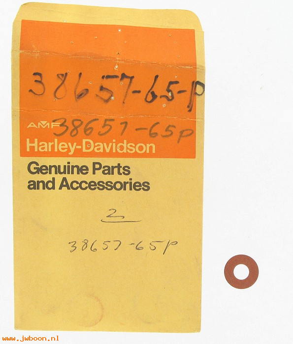   38657-65P (38657-65P): Washer,clutch control anchor, 1.2 mm - NOS - M-50 65-72.X-90 1972