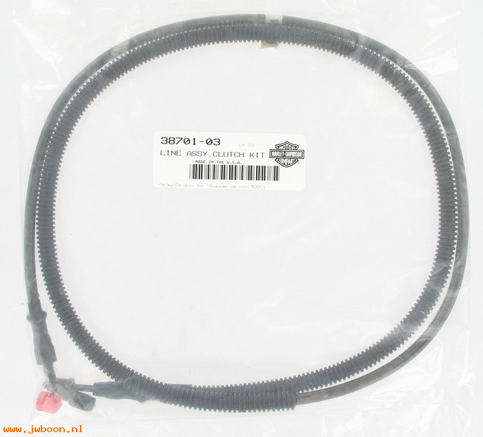   38701-03 (38701-03): Hydraulic clutch line - black braided stainless - NOS - FXD '99-