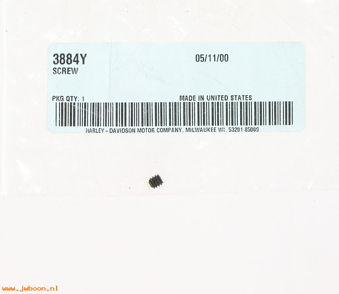       3884Y (    3884Y): Set screw - NOS - Buell Lightning 99-02