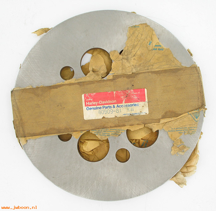   40909-81 (40909-81): Disc, brake - rear - NOS - Electra Glide FLH-80 1981, Shovelhead