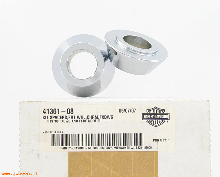   41361-08 (41361-08): Front wheel spacer kit - tapered - NOS - FXDWG, FXDF '08-