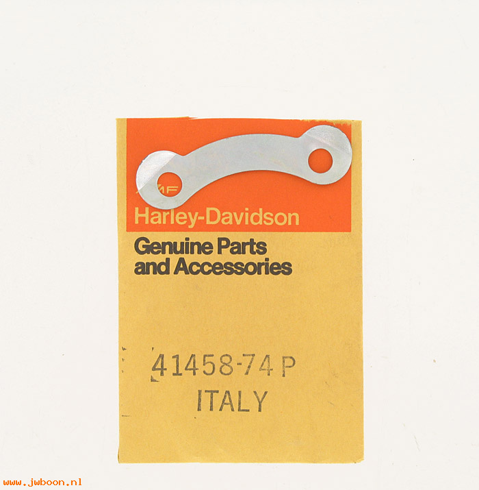   41458-74P (41458-74P): Lock plate, sprocket bolt (2 bolts) - NOS - Aermacchi Z-90 74-75