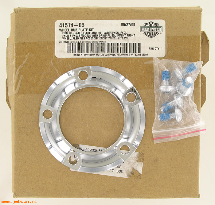   41514-05 (41514-05): Decorative front wheel hub cap - NOS - Softails