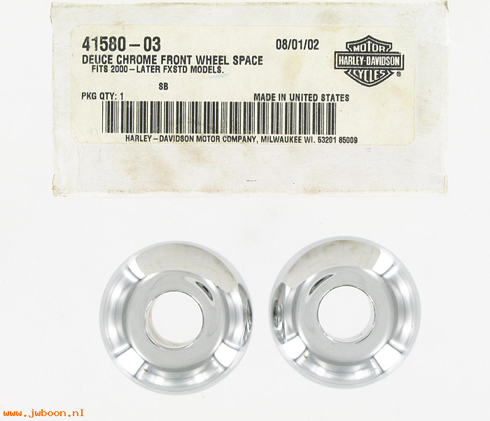   41580-03 (41580-03): Front wheel spacer kit - NOS - FXSTD, Softail Deuce
